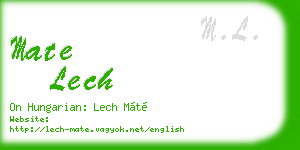 mate lech business card